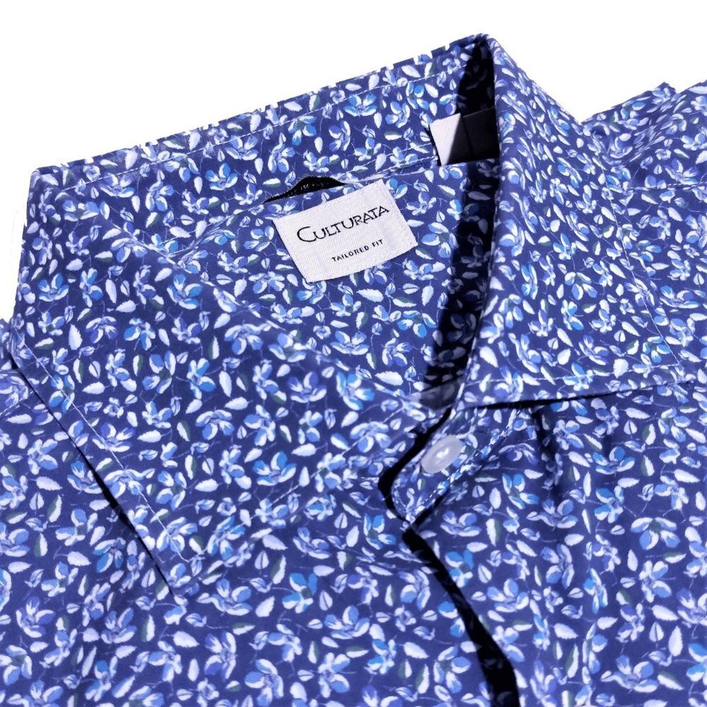 Culturata Luxury Floral Cotton Shirt Sz XL